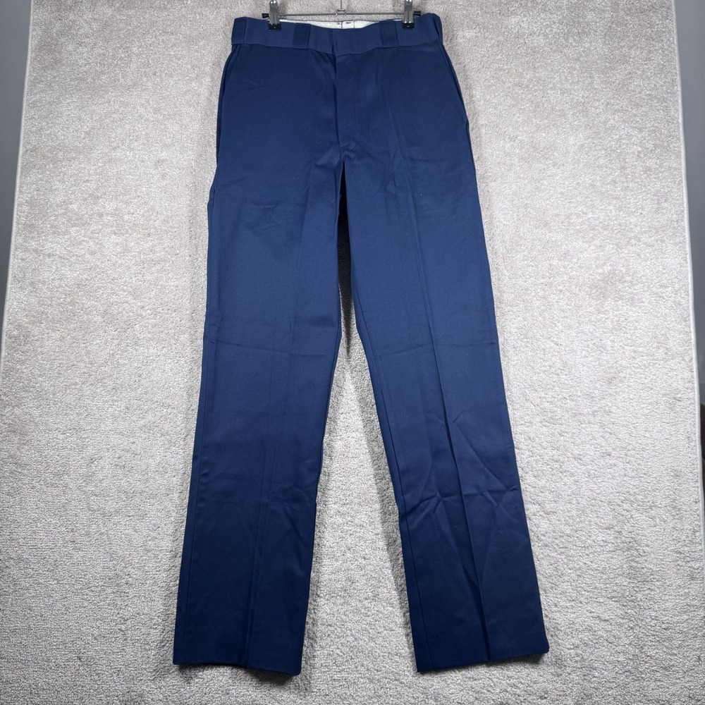 NWT Vintage Dickies Industrial Work Pants Navy Blue USA  32x37 Thick Tall VT Y2K